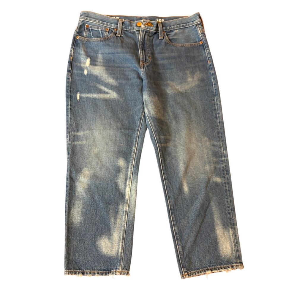 J. CREW Women's Slouchy Boyfriend Jeans 30P Blue Southern Sky Wash Petite